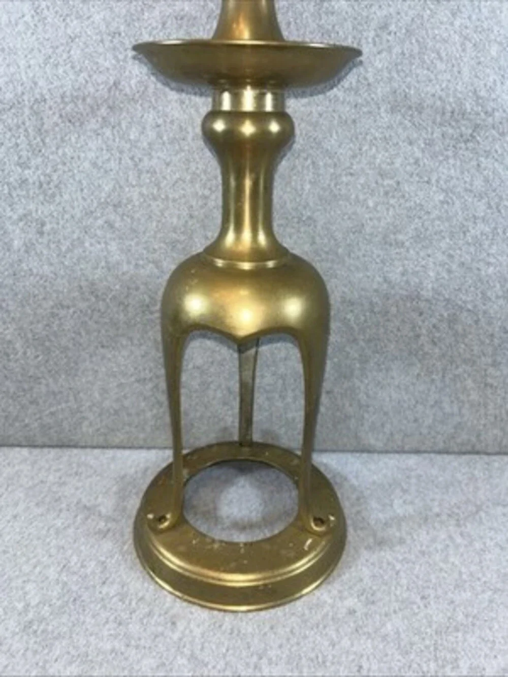 Vintage Rare Solid brass tall candle holder 20” Tall Made In Japan